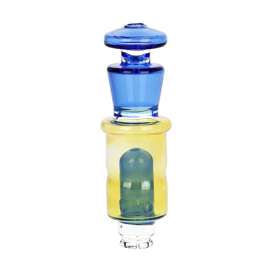 Silver Fumed Glass Bubbler Attachment for Puffco Pivot - 4.1"