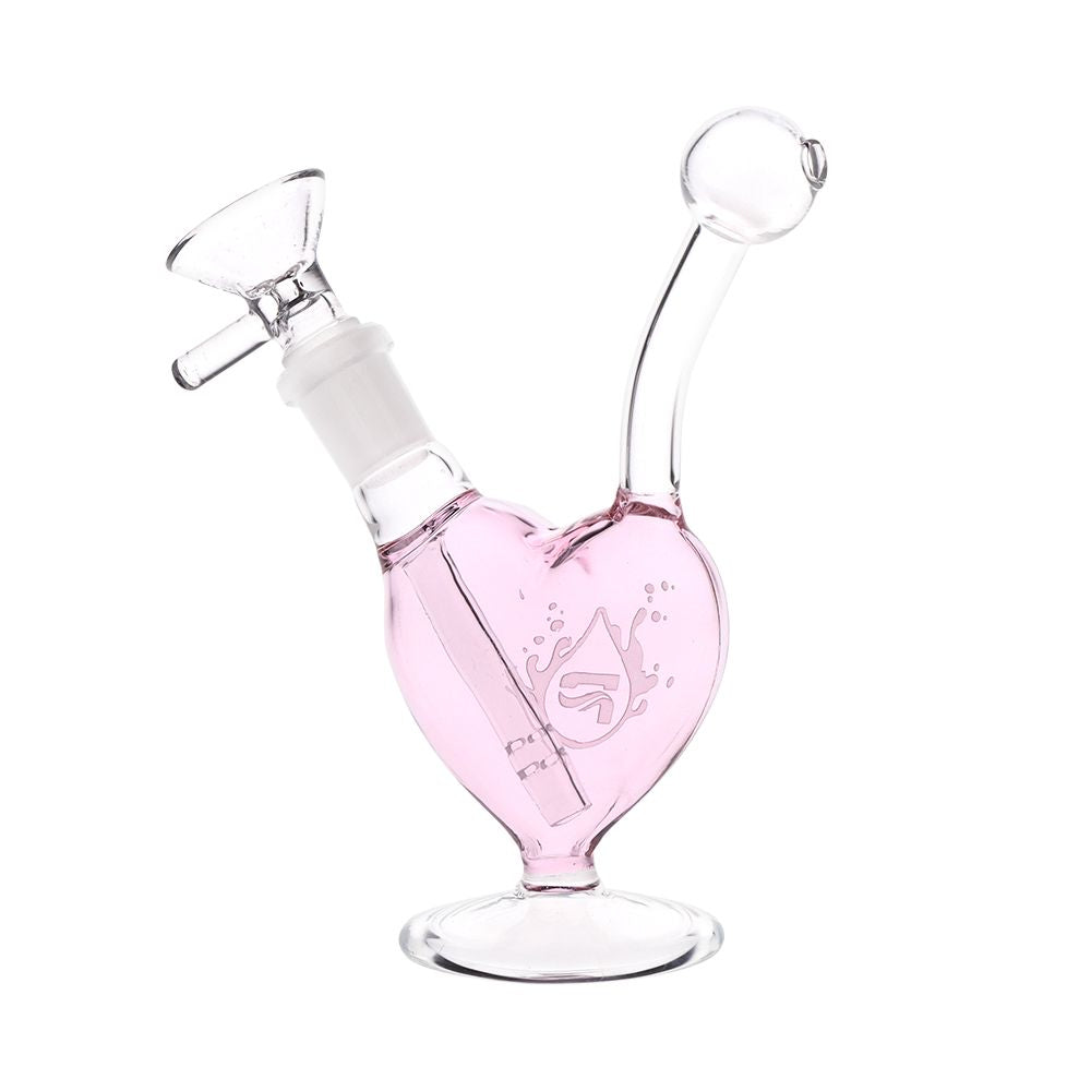 Pulsar Big Heart Glass Water Pipe - 5.5" / 14mm F