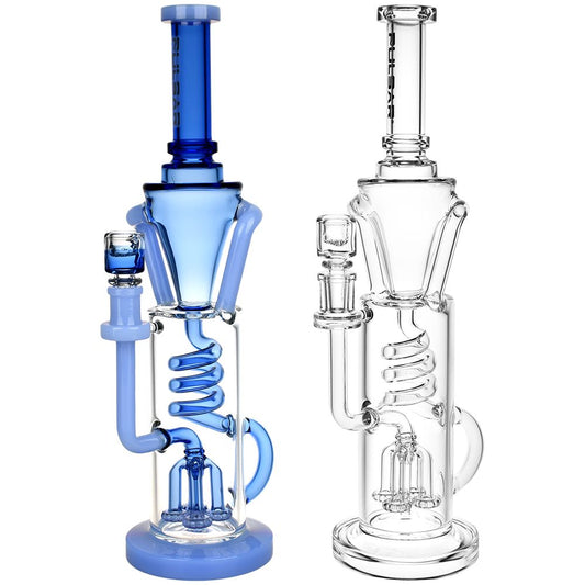 Pulsar Twister Glass Recycler Water Pipe | 14.5" | 14mm F