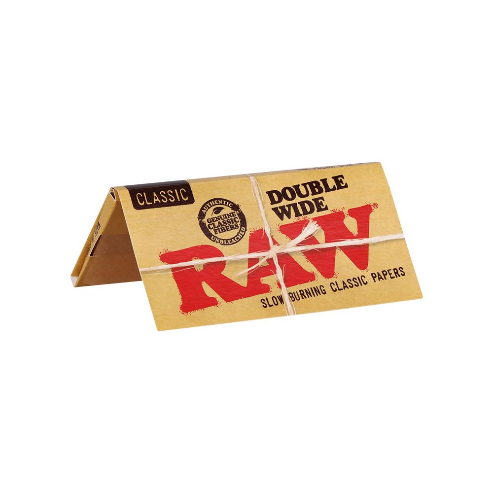 50CT Display - RAW Classic Double Wide Rolling Papers - 34pc