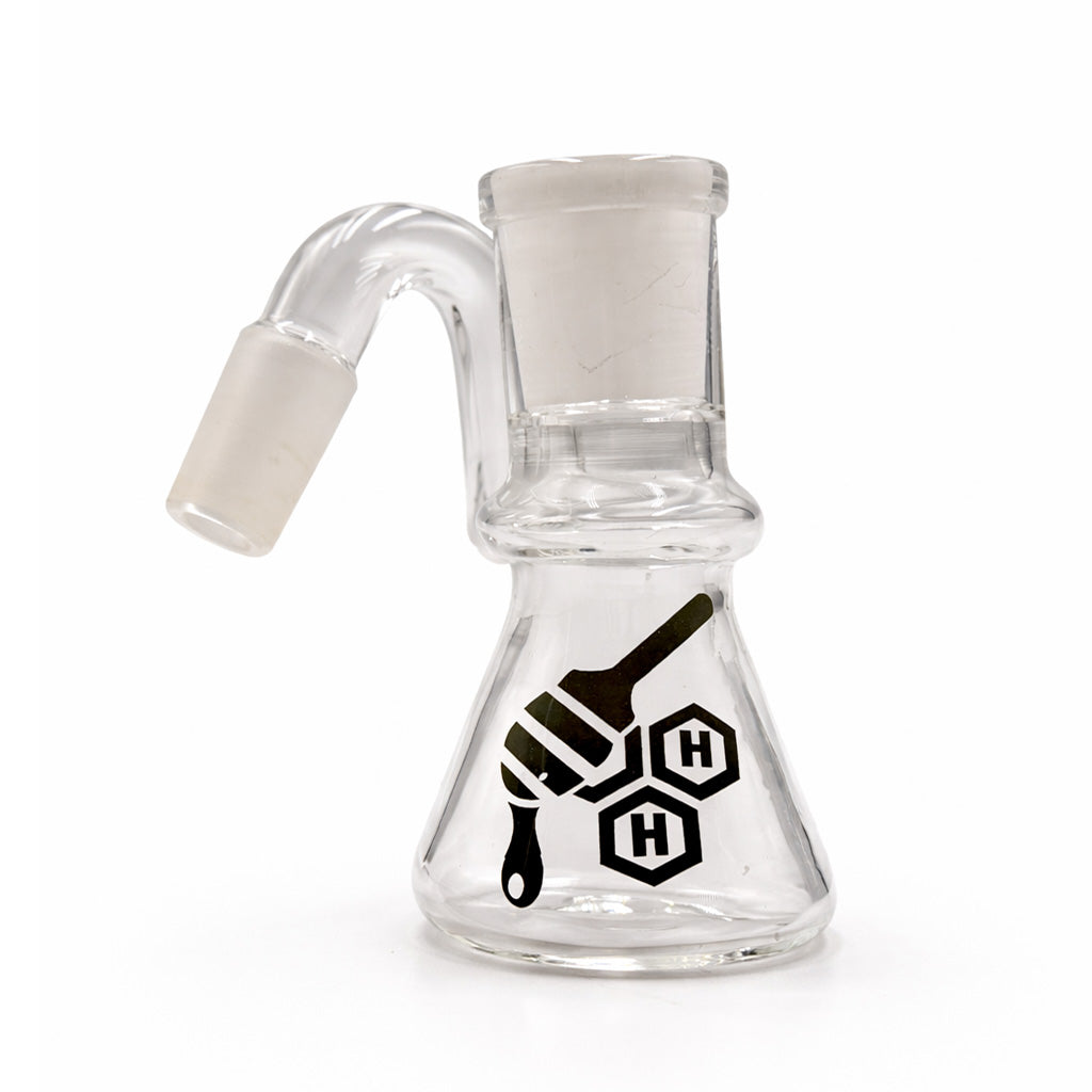 Honeybee Herb Beaker Base Glass Swan Arm Mini Dry Ash Catcher