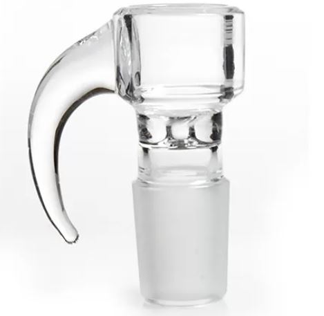 Clear Glass Arm Handle Bowls 14mm or 18mm Male Joint