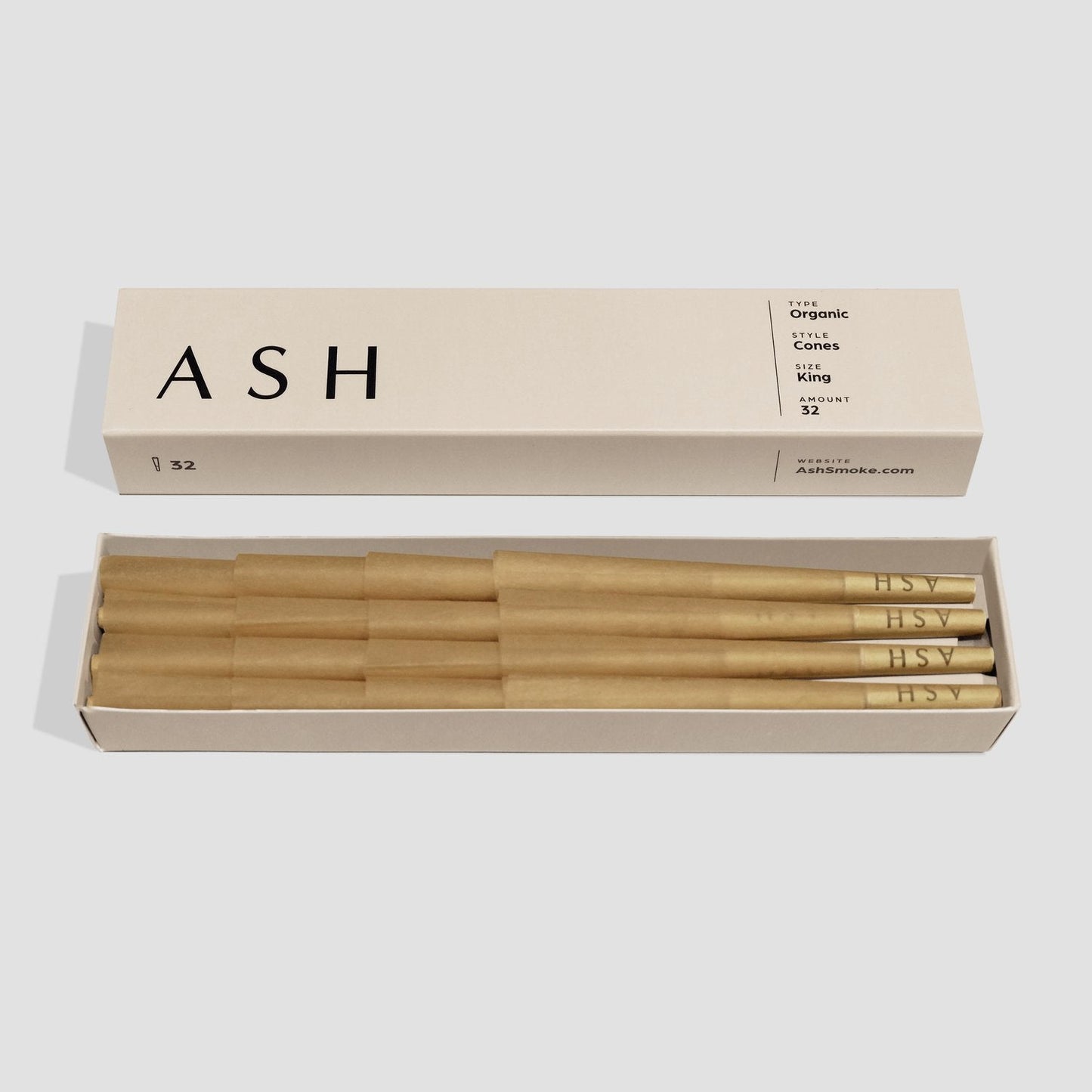 Pre-rolled Cones | Organic | 32 count | Box ASH