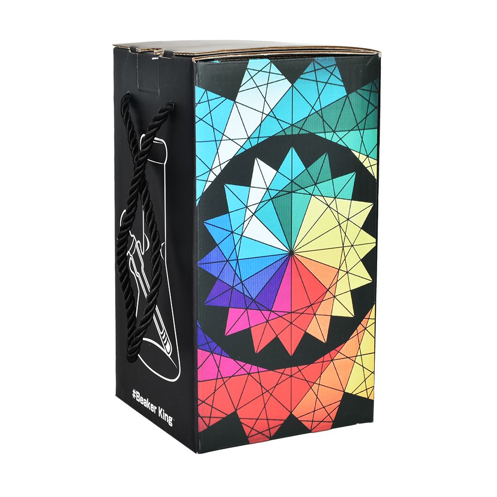 Monstrous Mushroom Mashup Beaker Glass Water Pipe - 8"/ 14mm F / Colors Vary