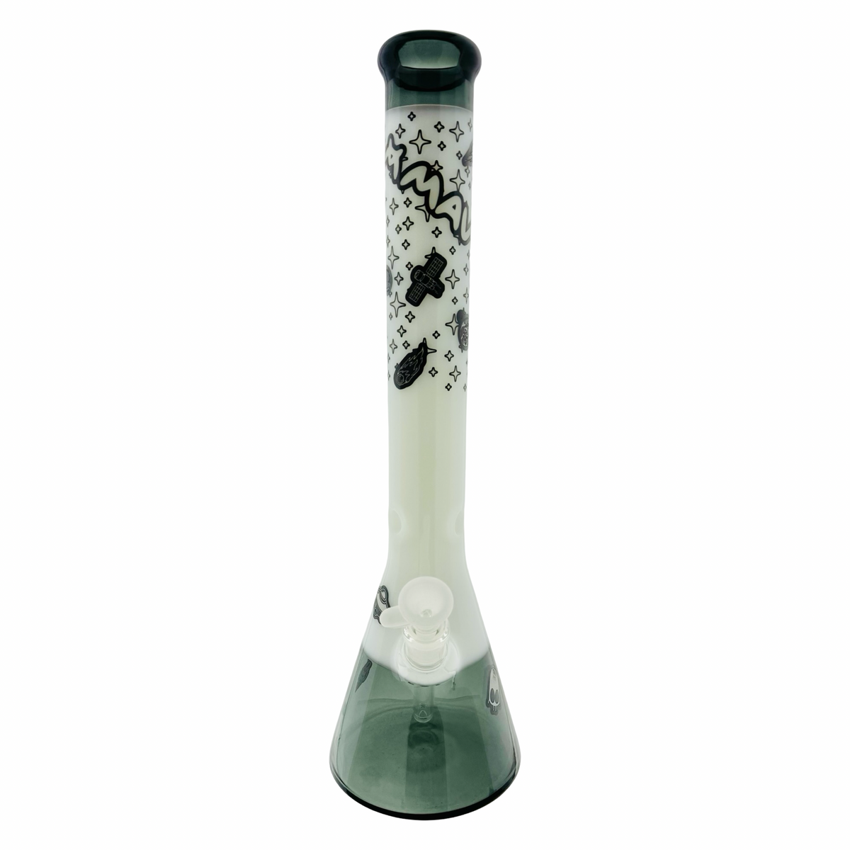 MAV 18" 5mm Classic Beaker Glow in the Dark Lost in Space full white float Sleeve