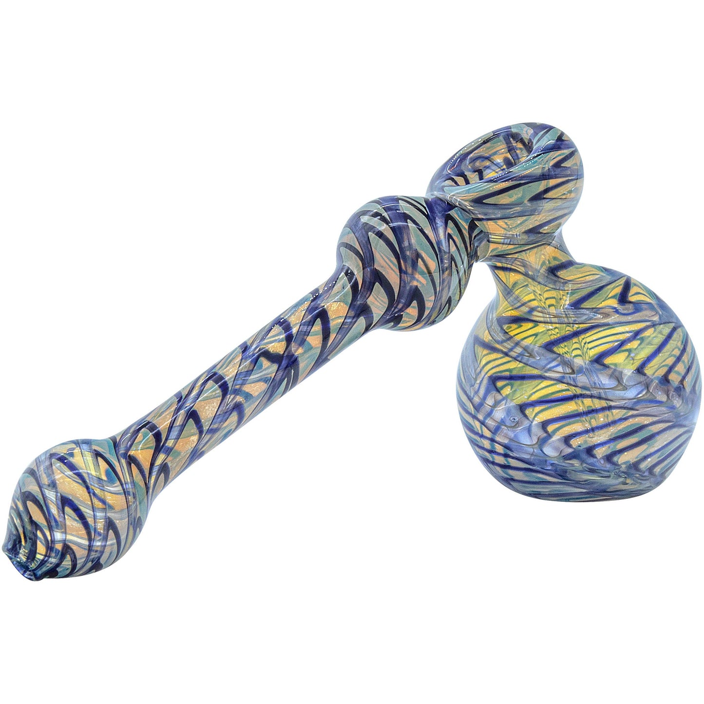 LA Pipes Full Rake Fumed Hammer Bubbler Pipe 6"