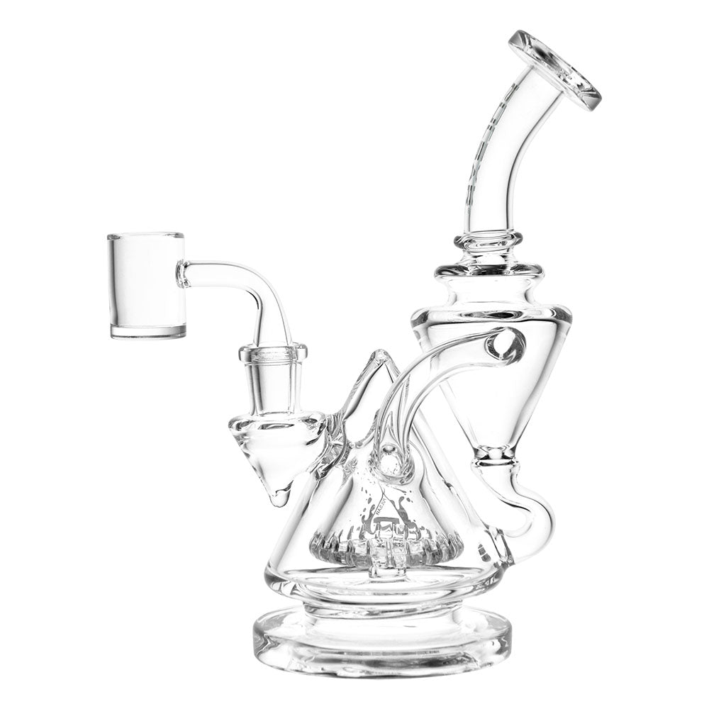 Pulsar Pyramid Baller Recycler Rig - 8" - 14mm Female - Clear