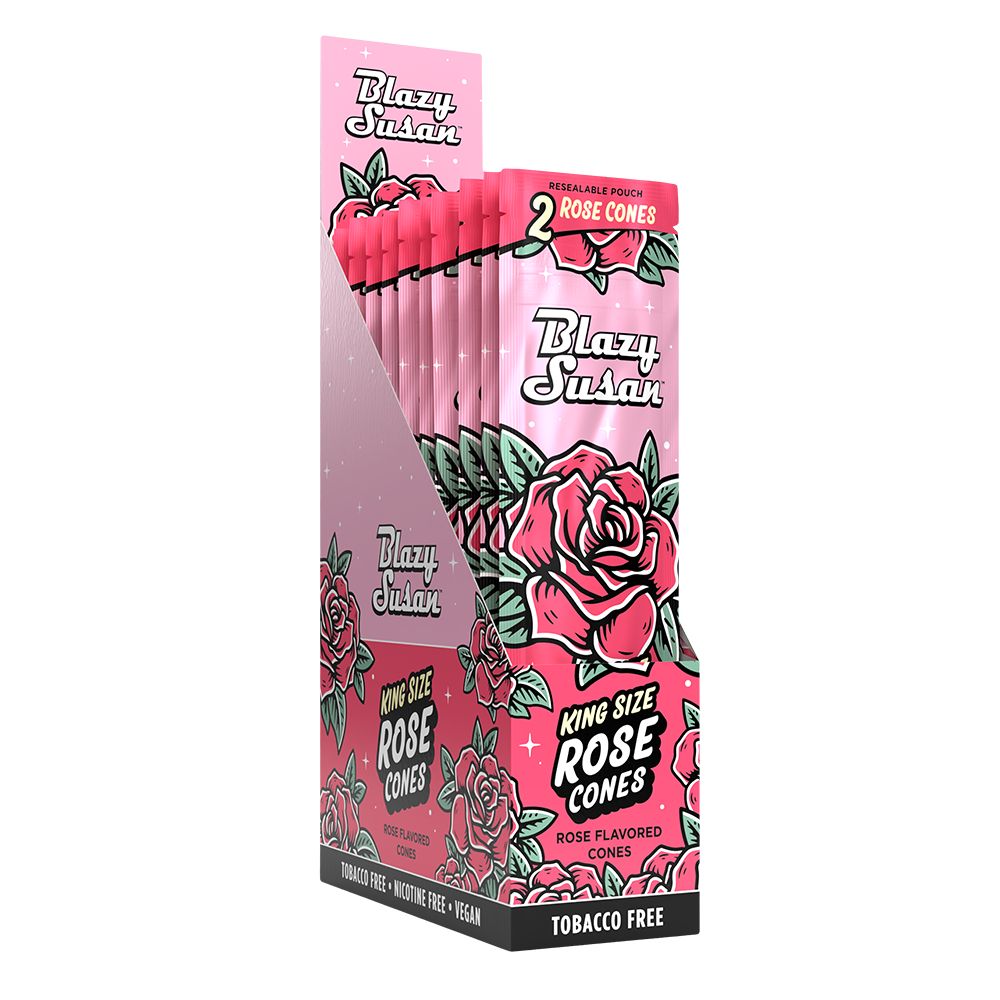 10CT Display - Blazy Susan Rose Cones - 2PK