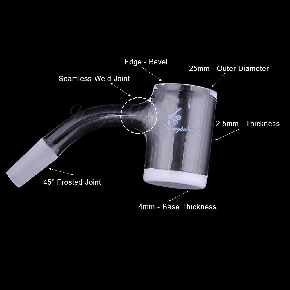 Honey & Milk Bevel Quartz Banger - 45° Degree | Bv