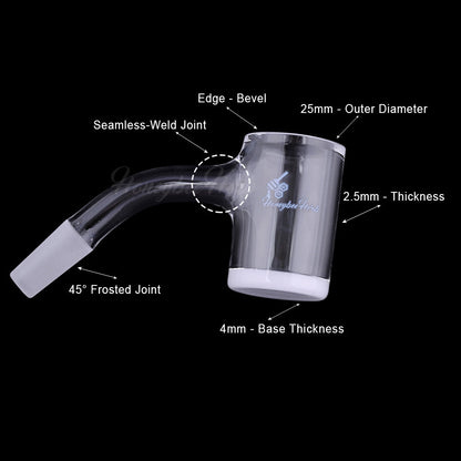 Honey & Milk Bevel Quartz Banger - 45° Degree | Bv