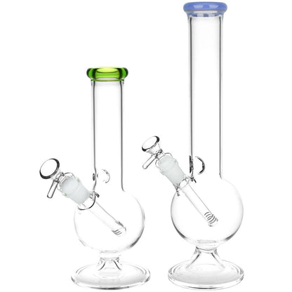 Spherical Splendor Round Bottom Water Pipe | 14mm F |Colors Vary