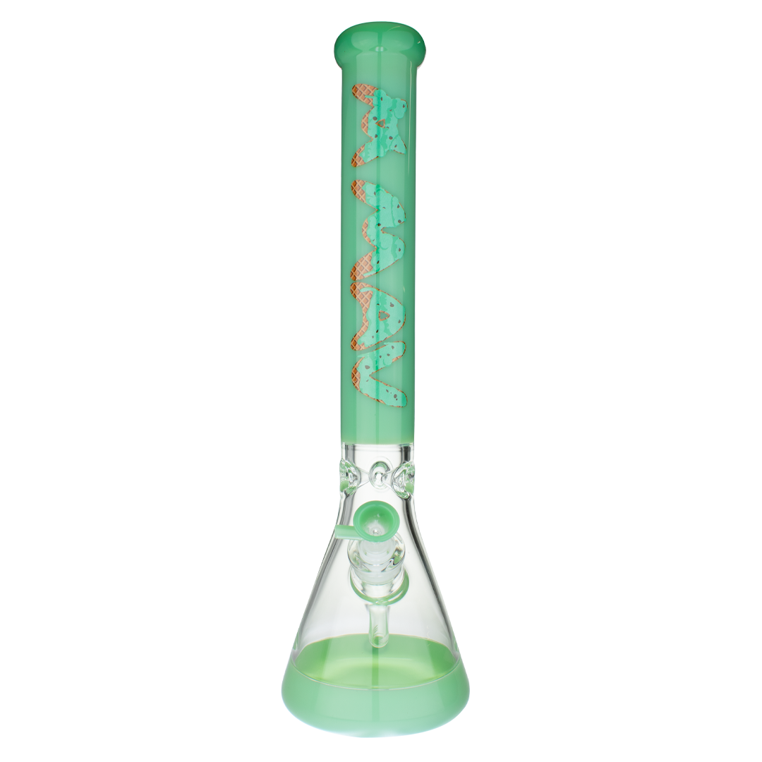 MAV Seafoam Mint Chip Ice Cream 18" Full Color Beaker Bong