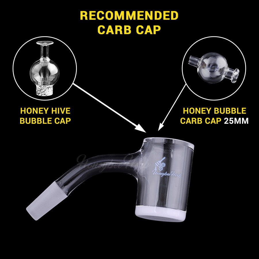 Honey & Milk Bevel Quartz Banger - 45° Degree | Bv