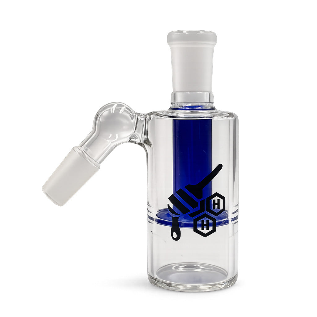 Honeybee Herb Core Cylinder Disc Perc Glass Ash Catcher