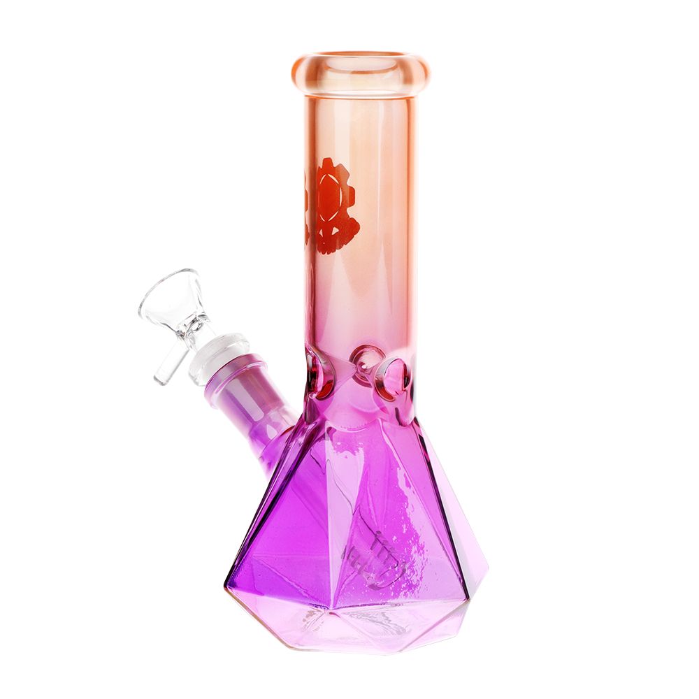 SeshGear Diamond Base Beaker Ombre Glass Water Pipe | 7.75" | 14mm F