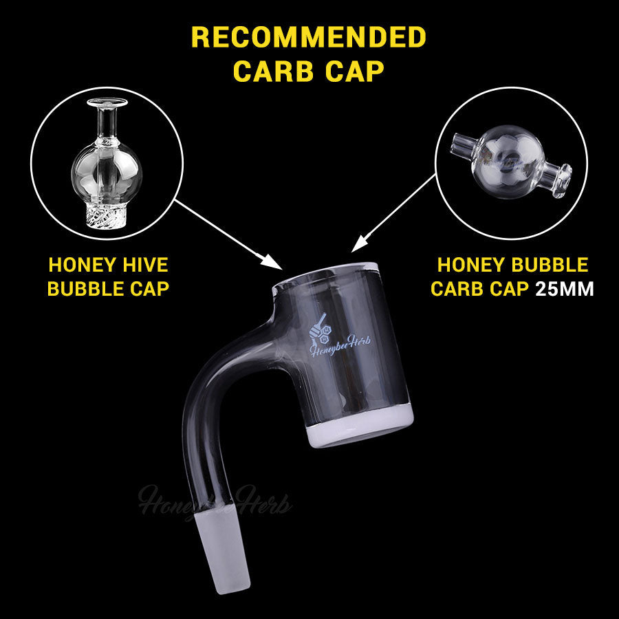 Honey & Milk Bevel Quartz Banger- 90° Degree | BL