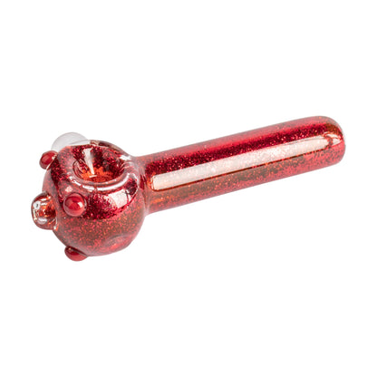 Red Eye Glass 4.5" Sparkle Liquid Glass Pipe