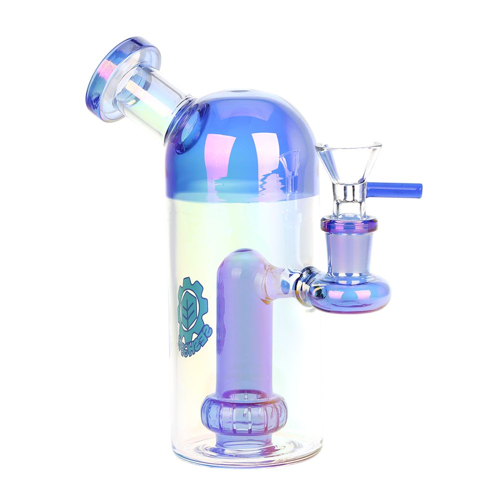 SeshGear Space Dome Showerhead Perc Electroplated Glass Water Pipe - 6.25" / 14mm F / Colors Vary
