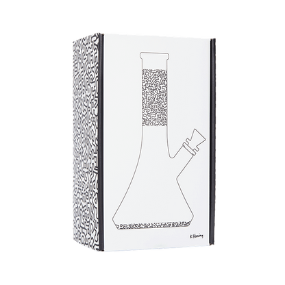 K. Haring Glass Beaker Water Pipe