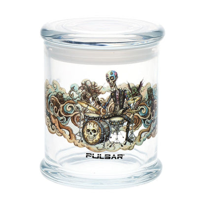 Pulsar Pop Top Glass Jar | Large | 4.5" x 3.9"