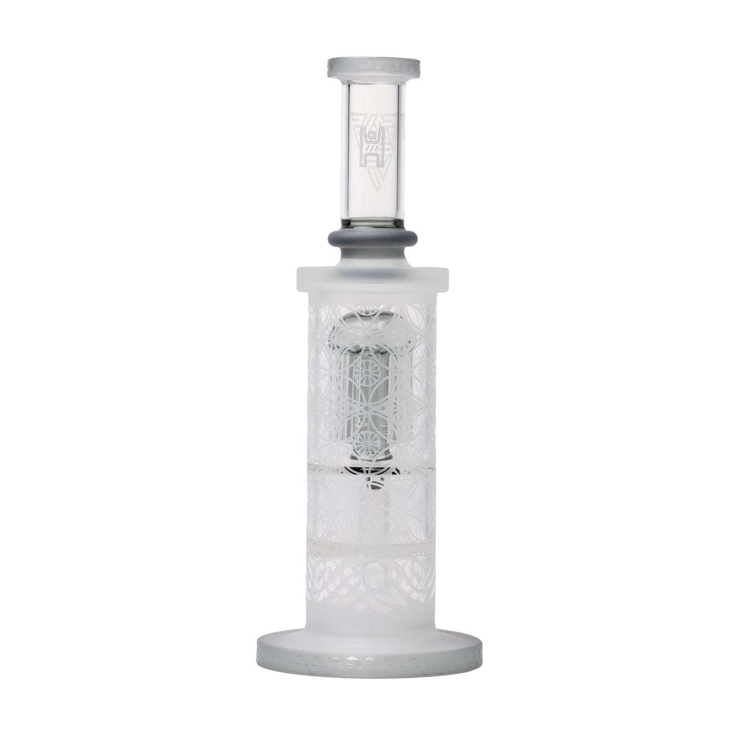 Human Grade Sacred Straight Sandblasted Glass Water Pipe