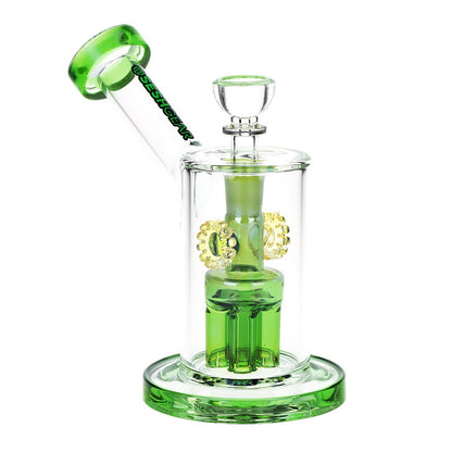 SeshGear Steampunk Gears Fumed Perc Glass Water Pipe | 6.5" | 14mm F