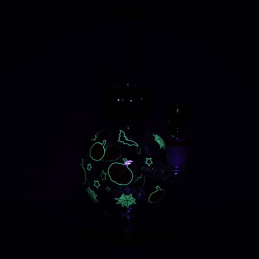 Pulsar Crazy Pumpkins Glass Water Pipe 7.9" / 14mm F
