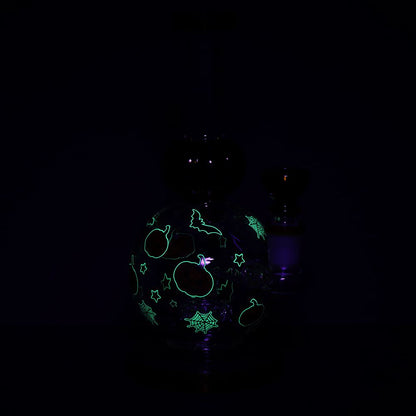 Pulsar Crazy Pumpkins Glass Water Pipe 7.9" / 14mm F