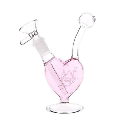 Pulsar Big Heart Glass Water Pipe - 5.5" / 14mm F