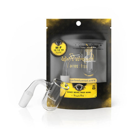 Honey Bevel Deep Bowl Quartz Banger - 90° Degree | BL