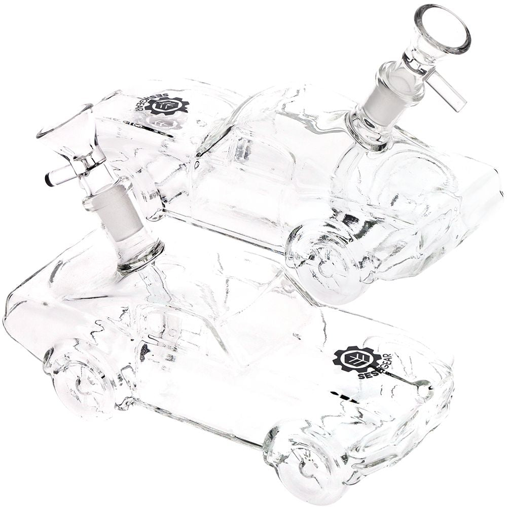 SeshGear Clear Car Glass Water Pipe - 6.75" / 14mm F 2ct