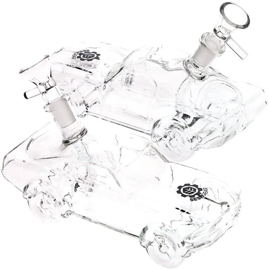 SeshGear Clear Car Glass Water Pipe - 6.75" / 14mm F 2ct
