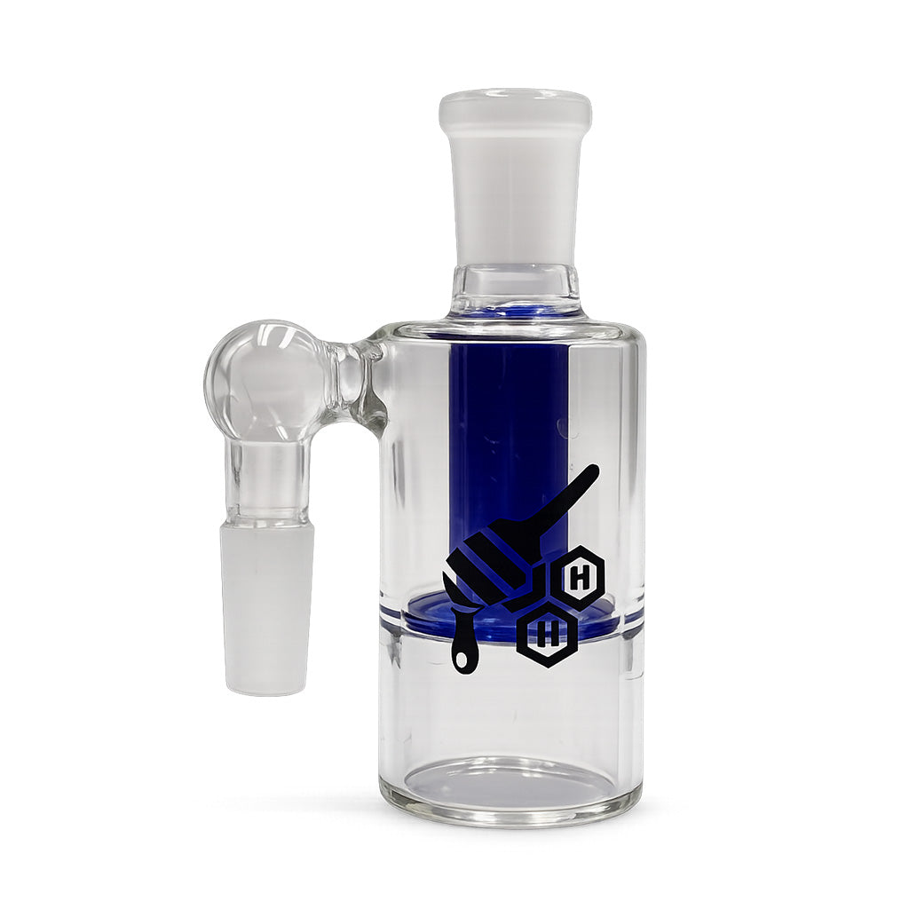 Honeybee Herb Core Cylinder Disc Perc Glass Ash Catcher