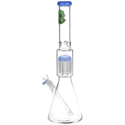 SeshGear Jellyfish Double Chamber Glass Beaker Water Pipe - 17" / 14mm F / Colors Vary