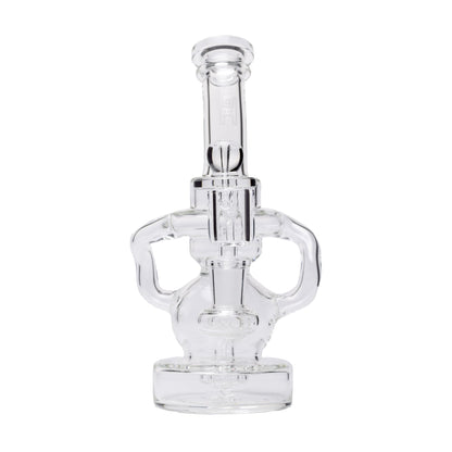 Human Grade Stubby Klein Glass Recycler Rig Water Pipe