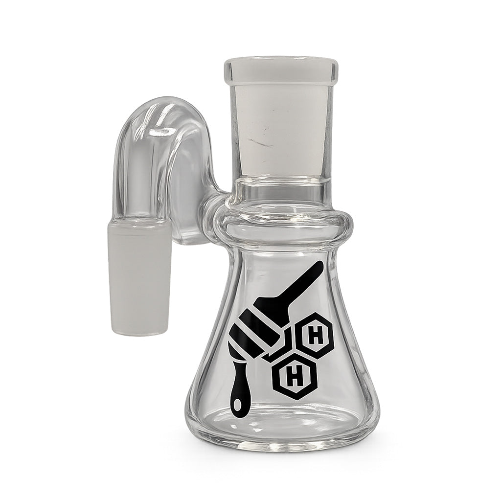Honeybee Herb Beaker Base Glass Swan Arm Mini Dry Ash Catcher