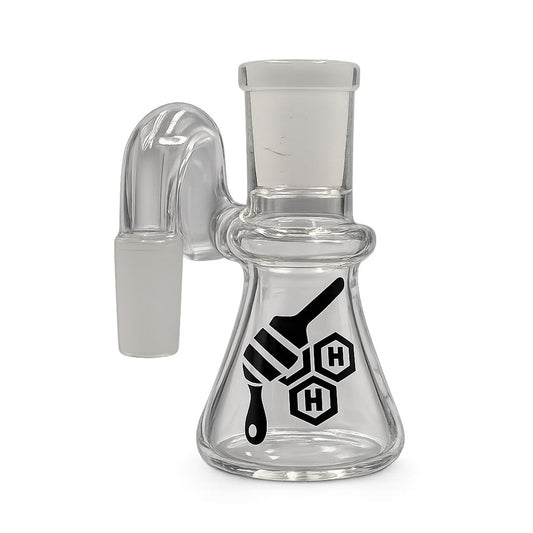 Honeybee Herb Beaker Base Glass Swan Arm Mini Dry Ash Catcher