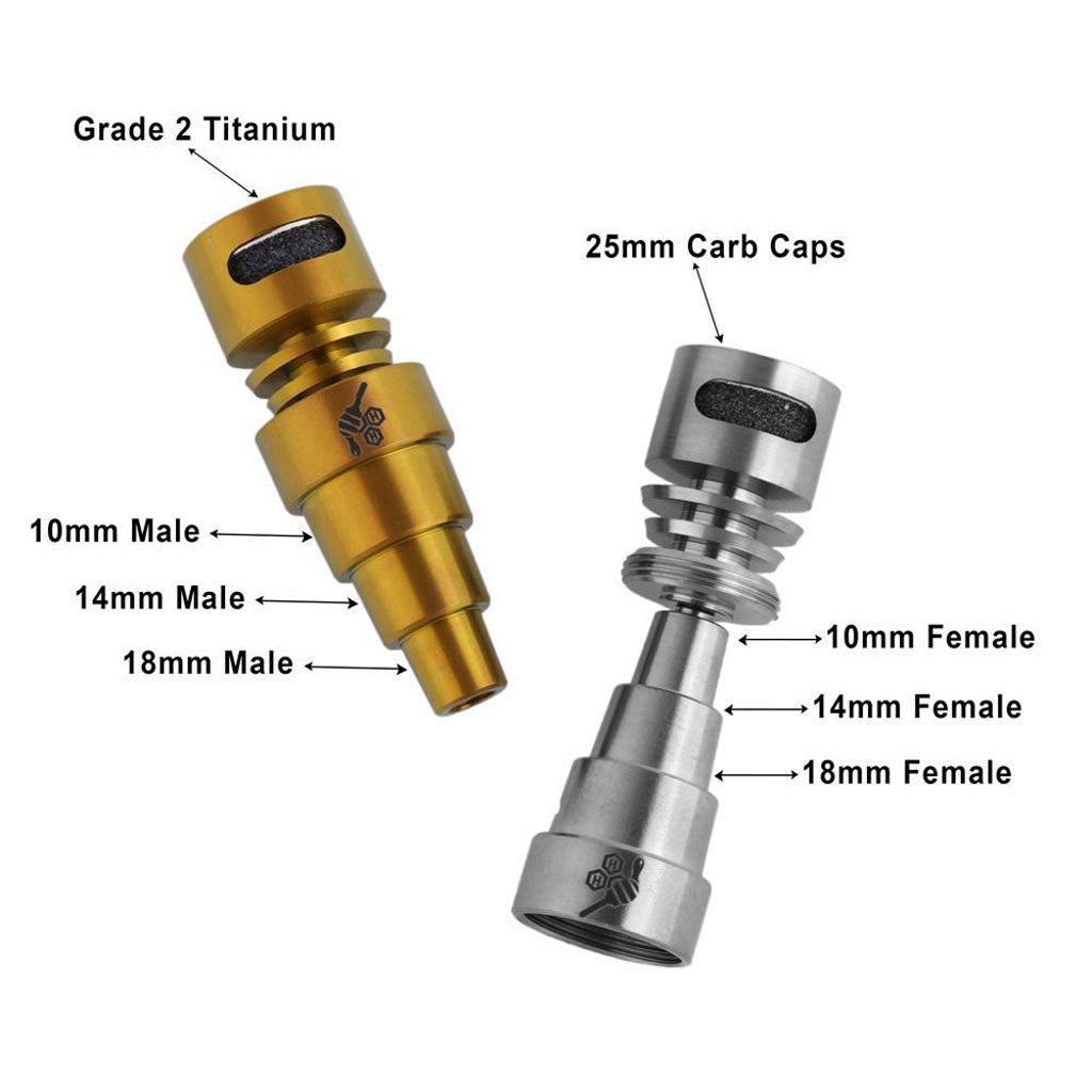 Titanium 6 In 1 Moon Rock Dab Nail