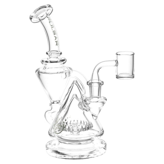 Pulsar Pyramid Baller Recycler Rig - 8" - 14mm Female - Clear
