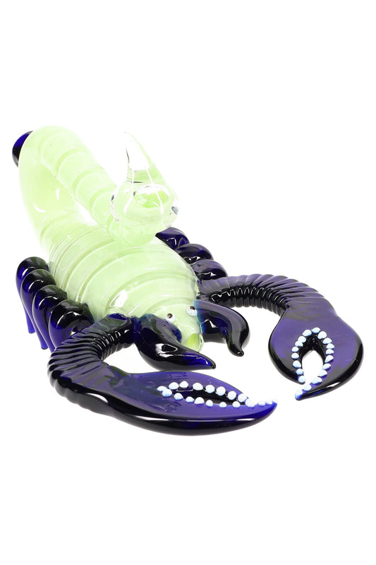 Colorful Frit Glass Scorpion Hand Pipe “Stinger” – 9″ – Assorted Colors