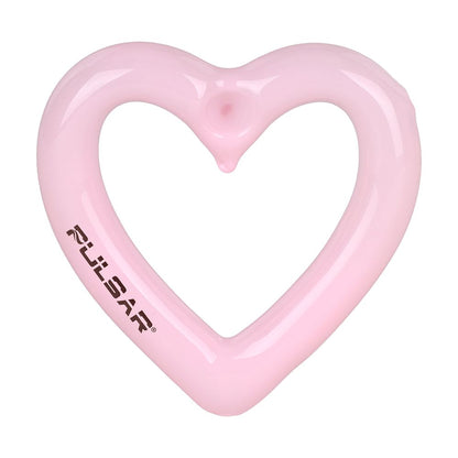 2Pc Set - Pulsar Balloon Heart Glass Hand Pipe - 4.5" / Assorted Colors