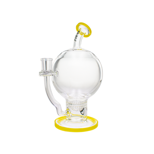 MAV 7" Honey Globe Yellow Bubble Bong