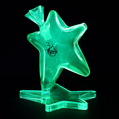 Pulsar Star Power Glass Water Pipe - 6.5" / 14mm F / Green