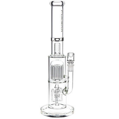 Pulsar Double Chamber Rocket Perc Chugger Glass Water Pipe - 15.25" / 14mm F
