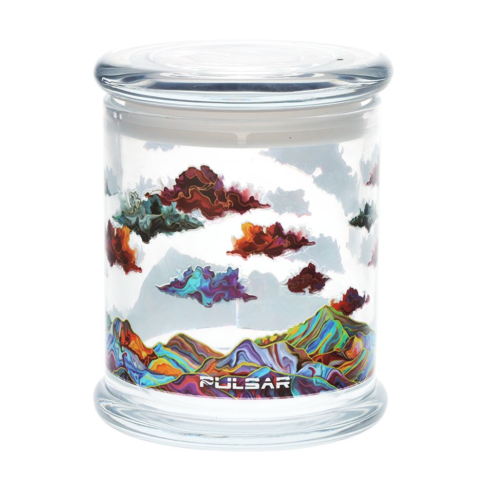 Pulsar Pop Top Glass Jar | Large | 4.5" x 3.9"