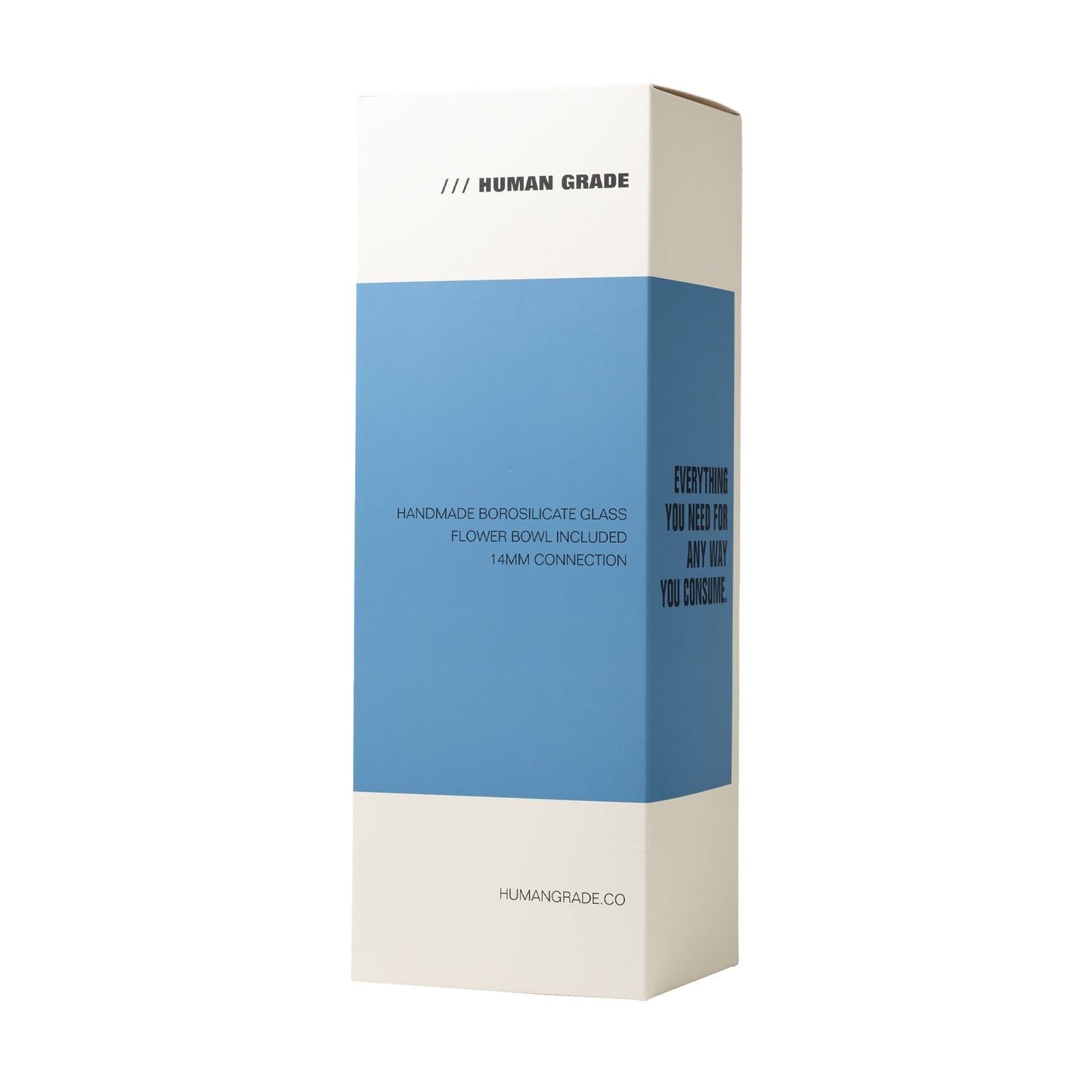 Human Grade Inline Tube Triple Ice Catch Glass Water Pipe