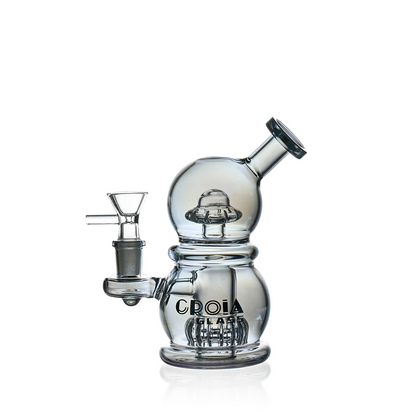 6" Mini Egg Dab Rig with Crown Perc | Croia Glass