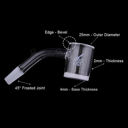 Honey & Milk Bevel Quartz Banger - 45° Degree | YL