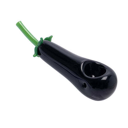 Eggplant Glass Hand Pipe