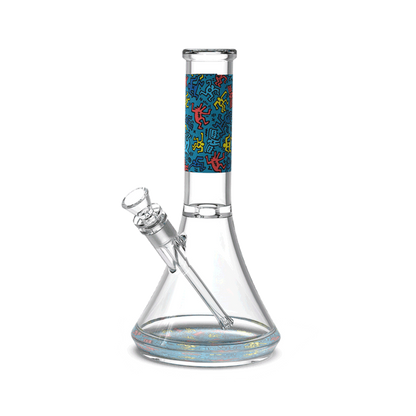 K. Haring Glass Beaker Water Pipe